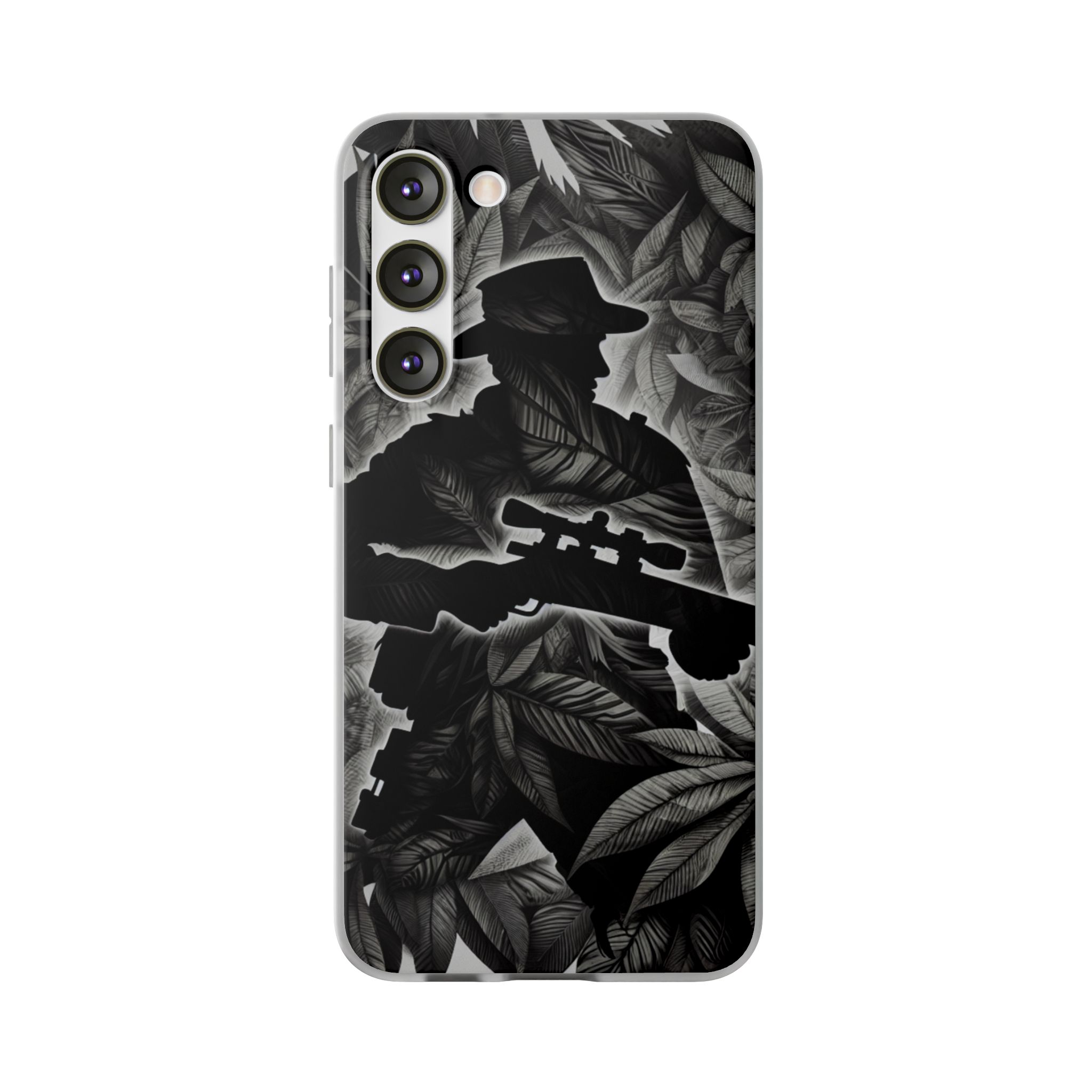 Hunting In Jungle Silhouette Resistant Flexi Phone Back Case - Image 2