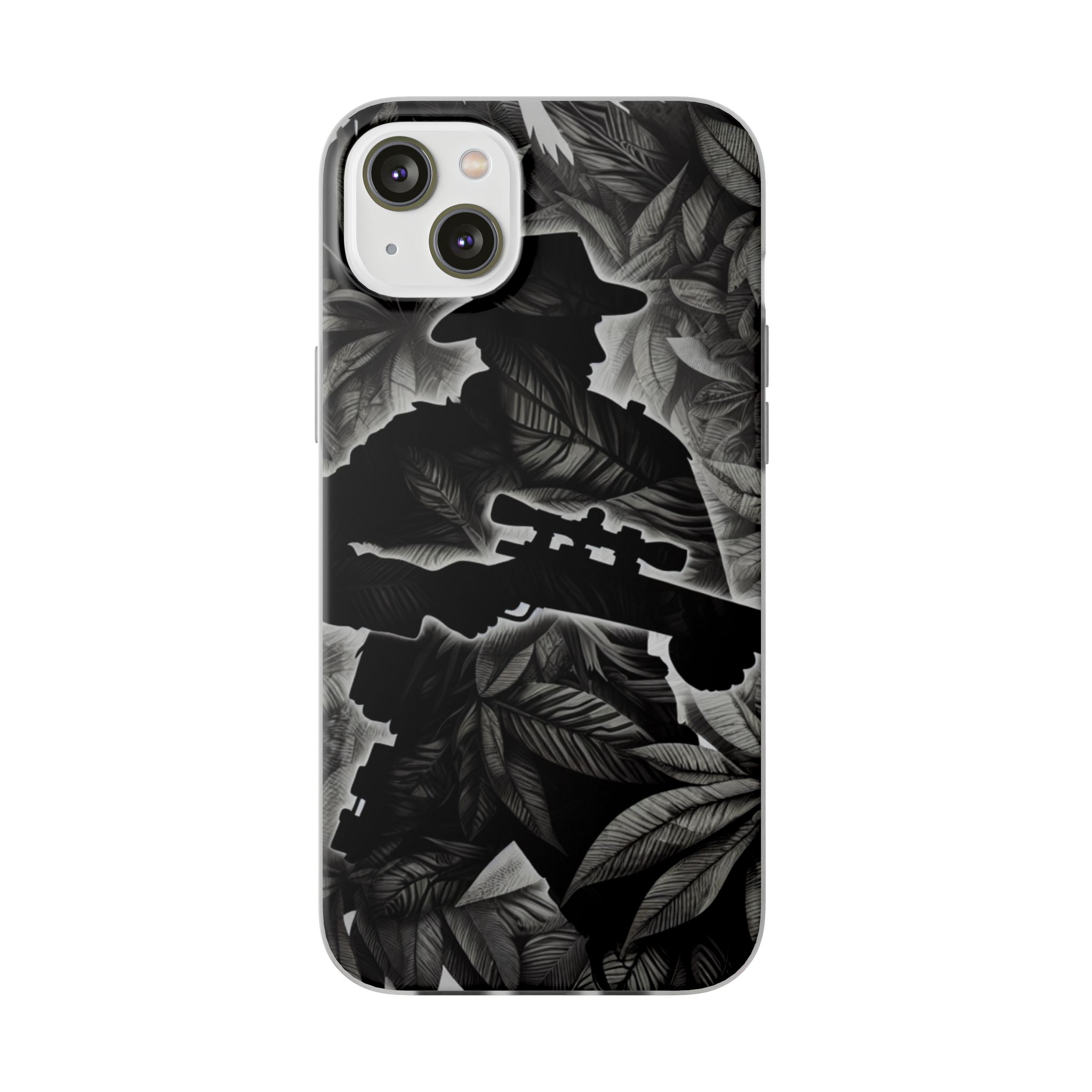 Hunting In Jungle Silhouette Resistant Flexi Phone Back Case - Image 6
