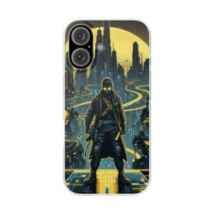 Dark Silent Warrior Trendy Resistant Flexi Phone Back Case