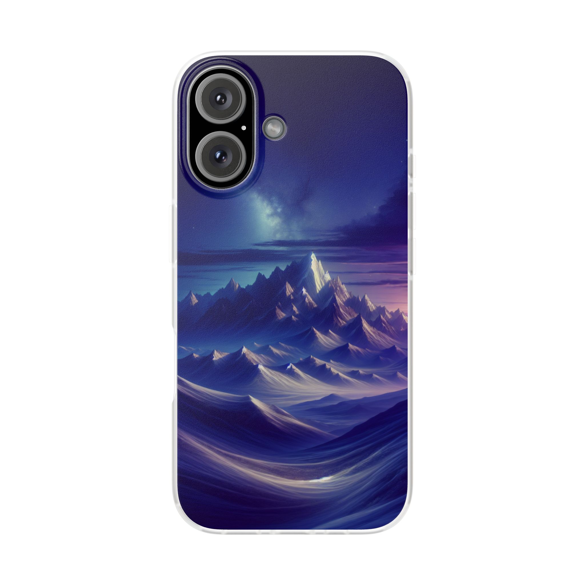 Mountains In Dark Popular Resistant Flexi Phone Back Case
