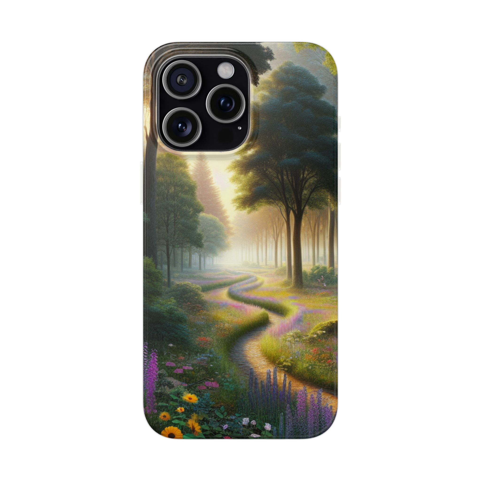 Jungle Path Morning Trendy Resistant Flexi Phone Back Case - Image 4