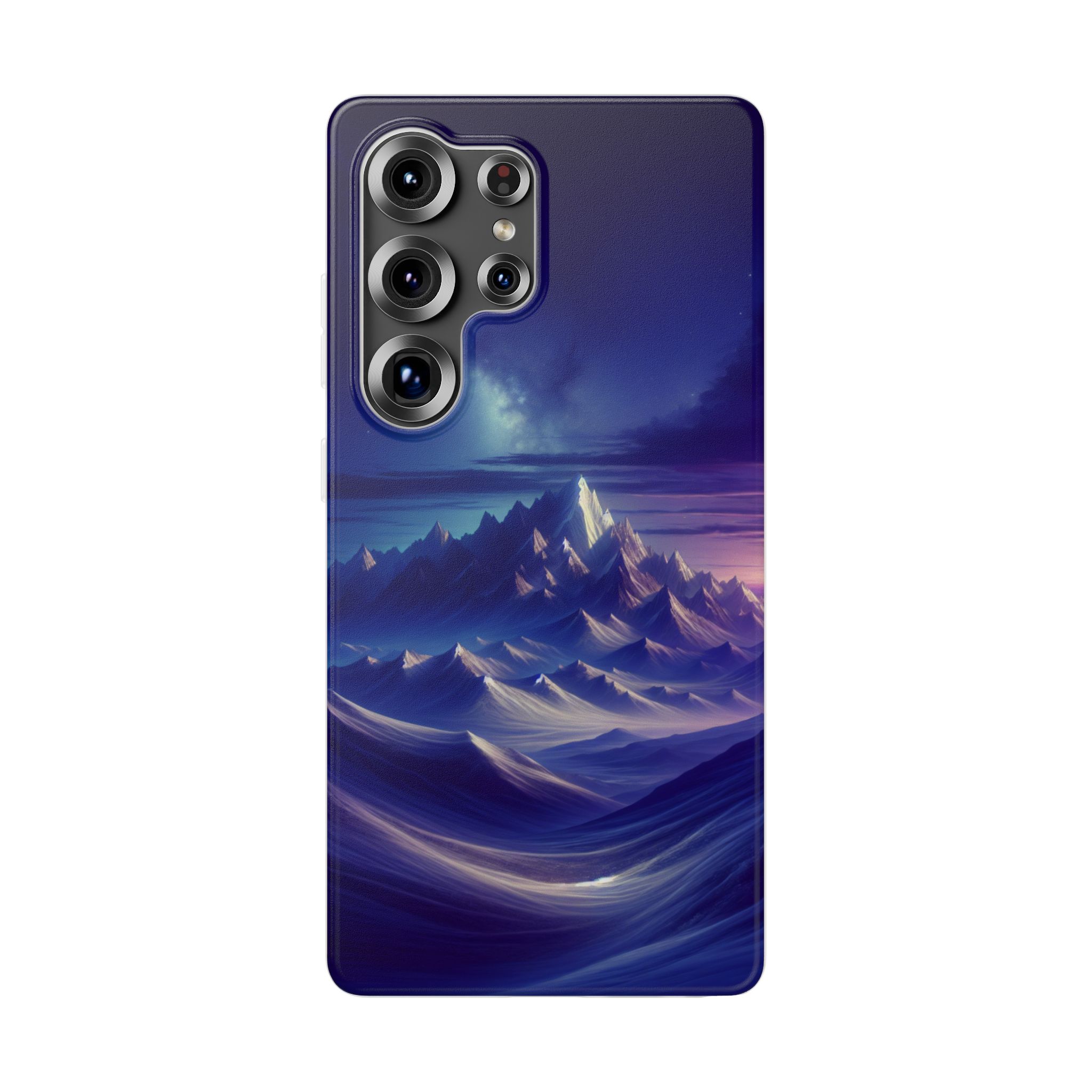 Mountains In Dark Popular Resistant Flexi Phone Back Case - Image 3