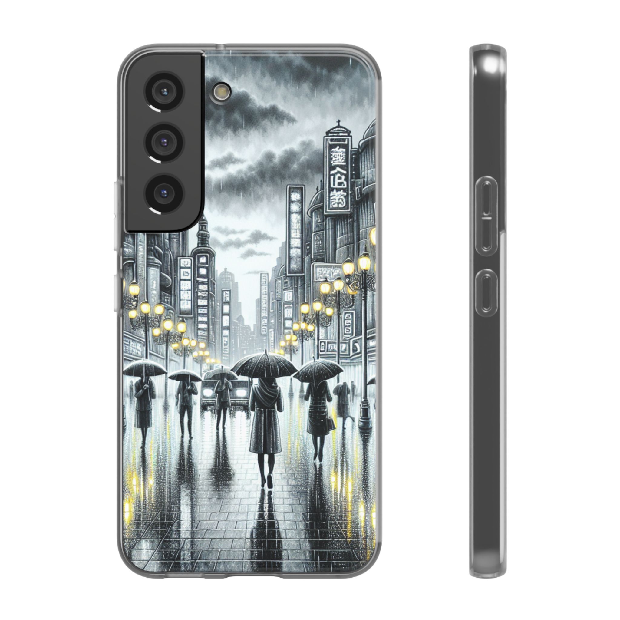 Cloudy Cityscape Trendy Resistant Flexi Phone Back Case - Image 5