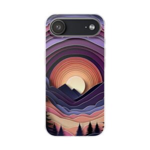 Paper Art Sunset Trendy Resistant Flexi Phone Back Case