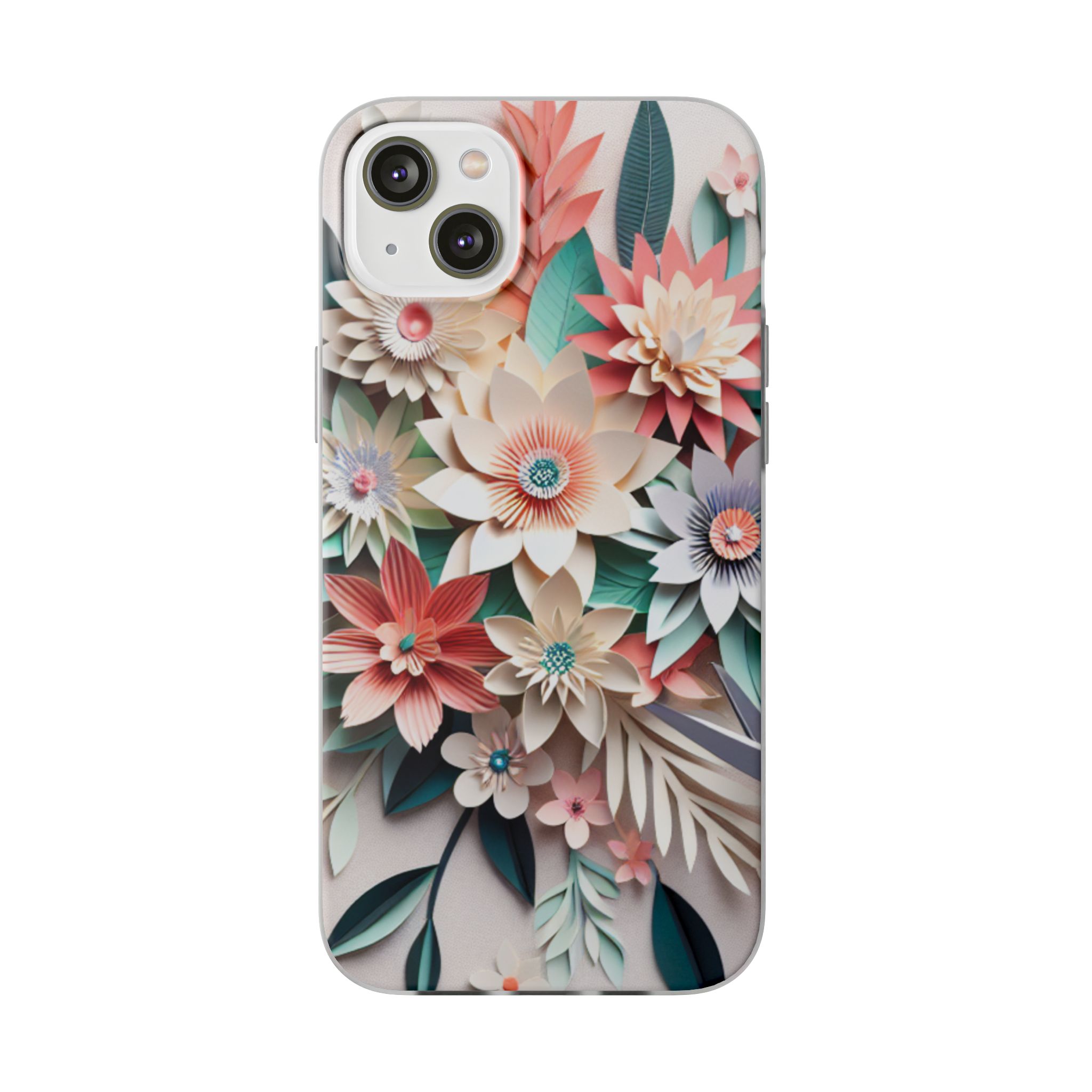 Floral Art Printed Trendy Popular Resistant Flexi Phone Back Case - Image 8