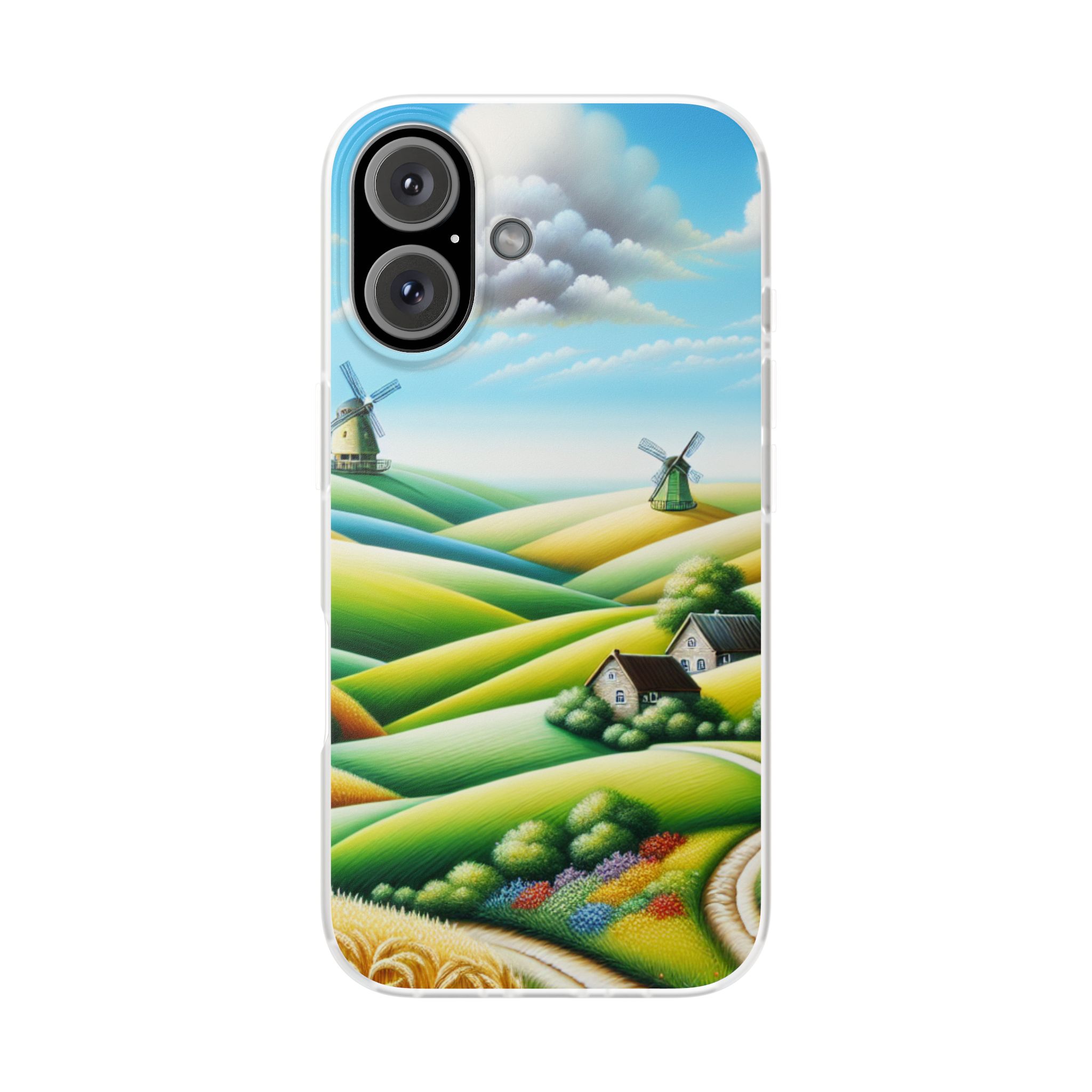 Artistic Farmlands Trendy Resistant Flexi Phone Back Case - Image 2