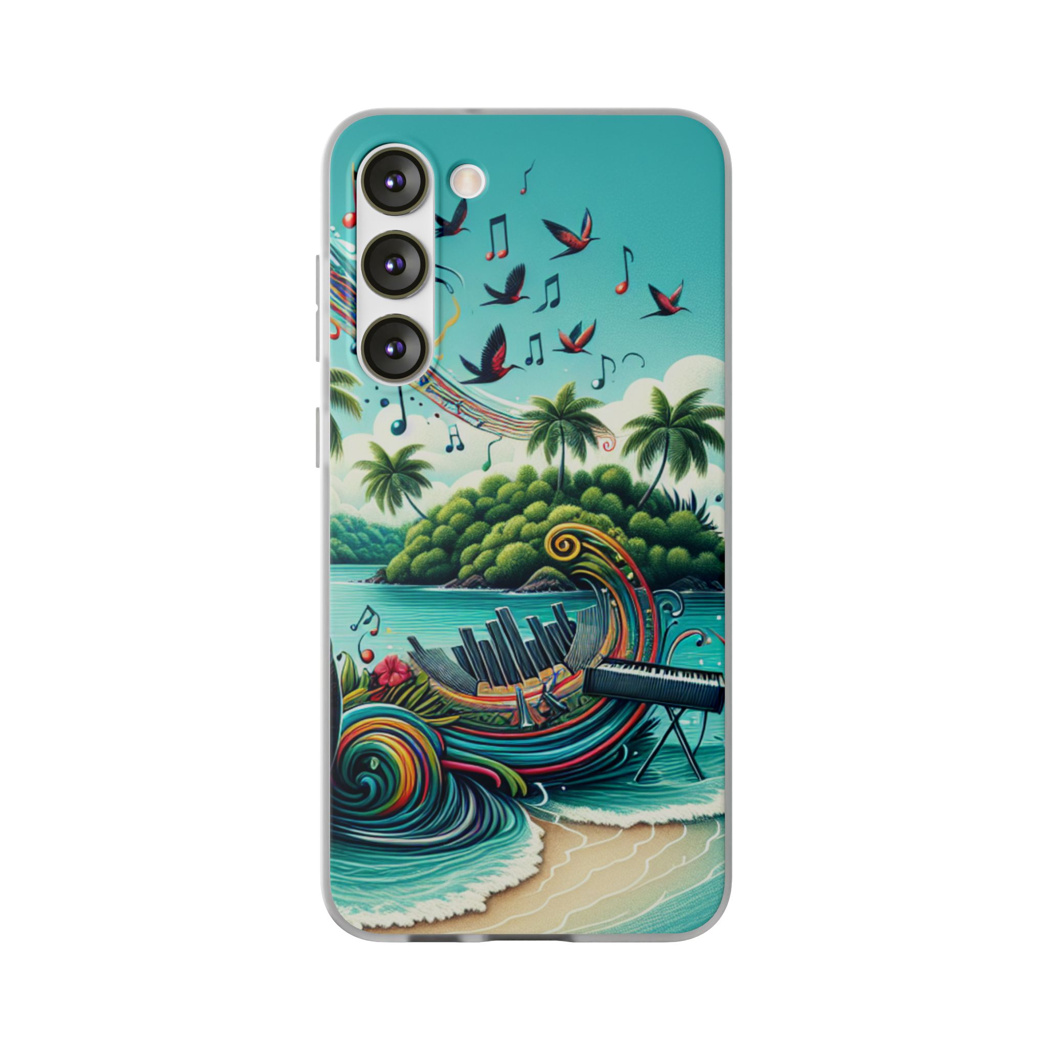 Musical Island Fun Popular Trendy Resistant Flexi Phone Back Case