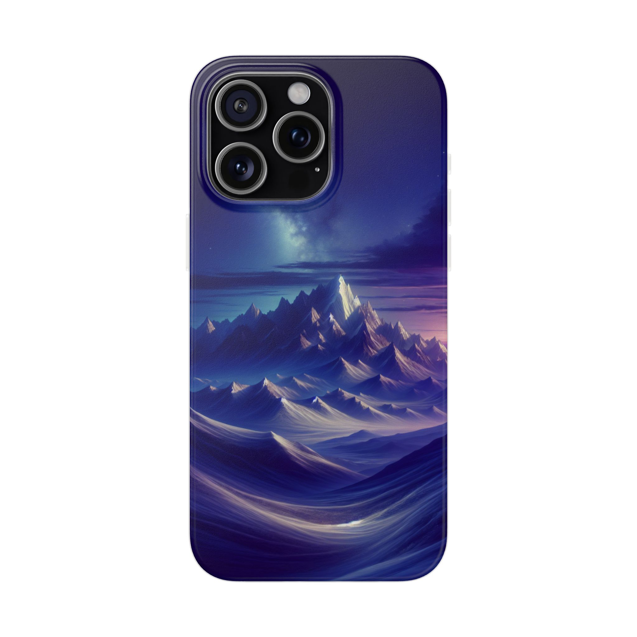 Mountains In Dark Popular Resistant Flexi Phone Back Case - Image 4