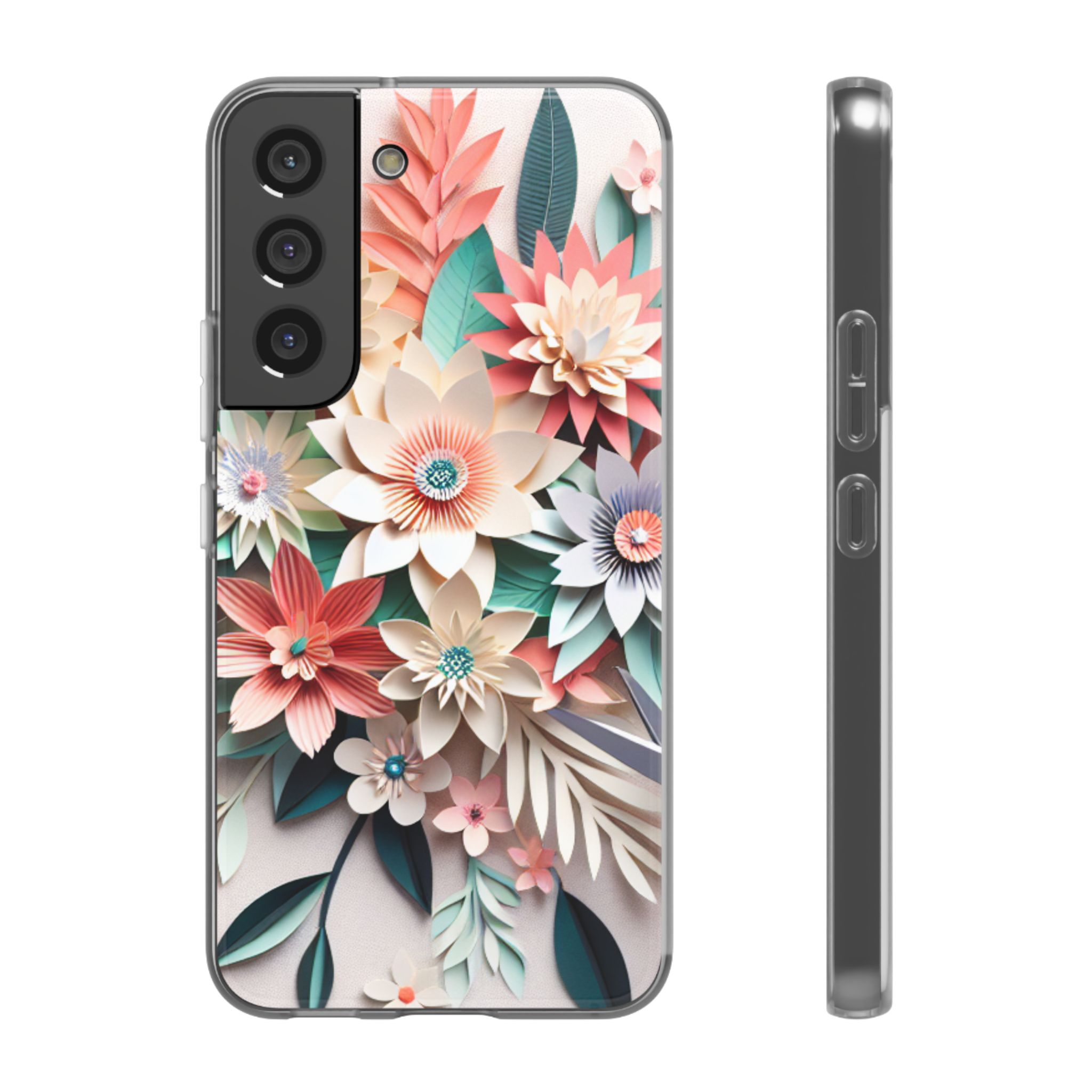Floral Art Printed Trendy Popular Resistant Flexi Phone Back Case - Image 7