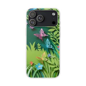 Butterfly In Grassland Sleek Resistant Flexi Phone Back Case
