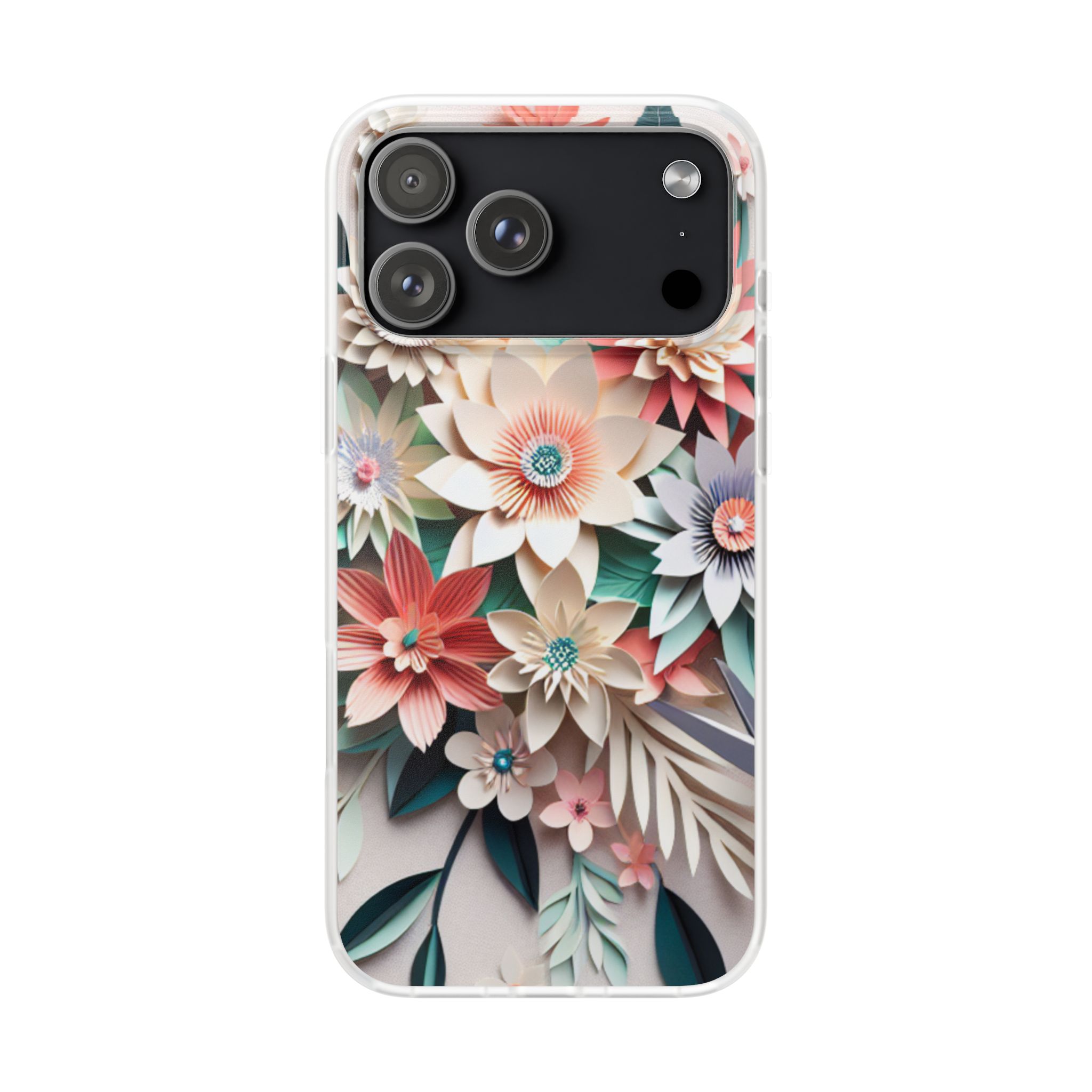 Floral Art Printed Trendy Popular Resistant Flexi Phone Back Case - Image 5