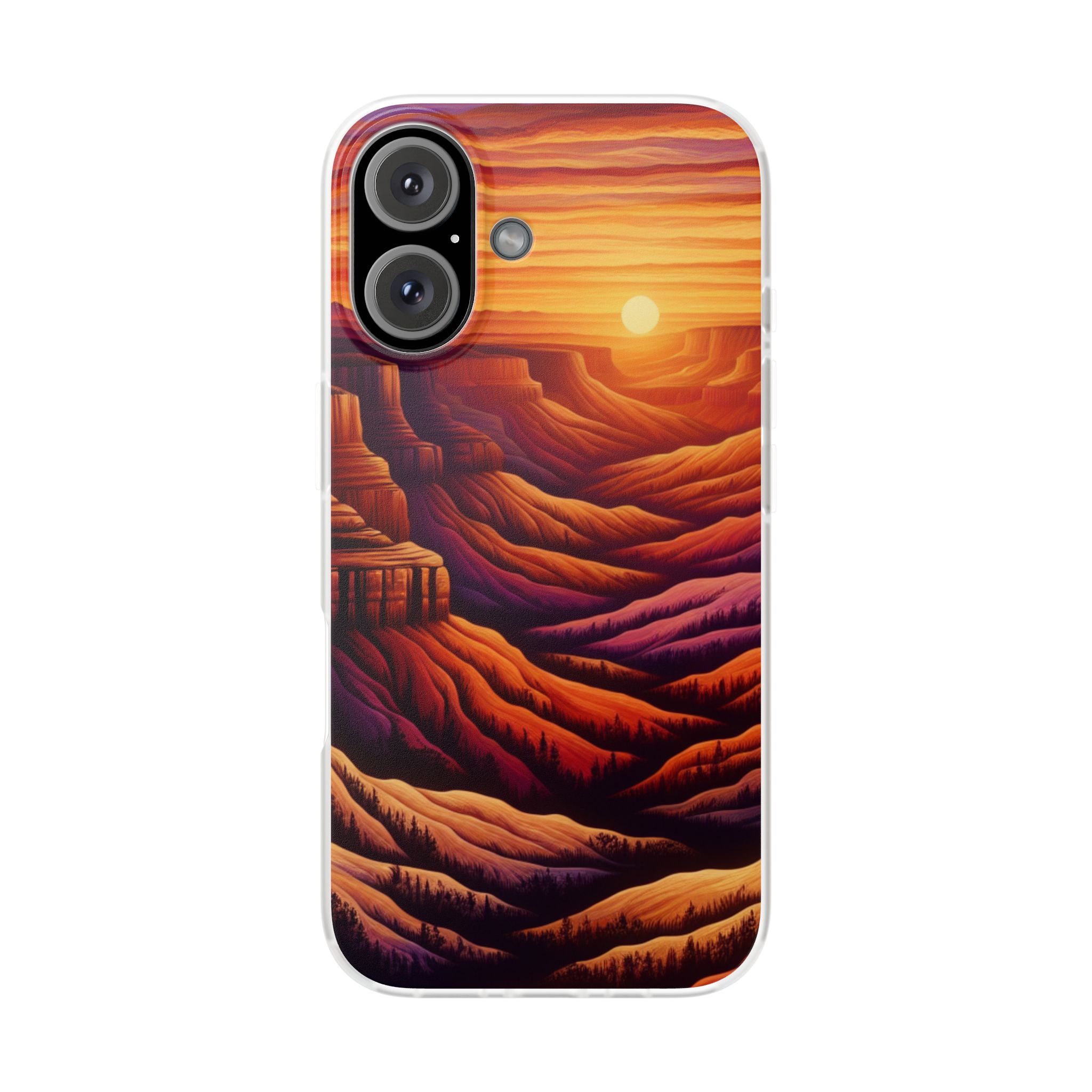 Sunset In Valley Trendy Resistant Flexi Phone Back Case - Image 2