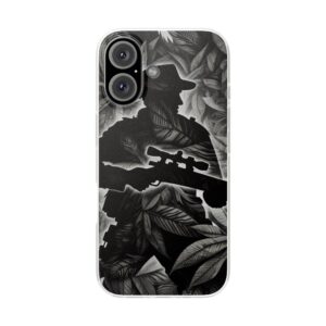Hunting In Jungle Silhouette Resistant Flexi Phone Back Case