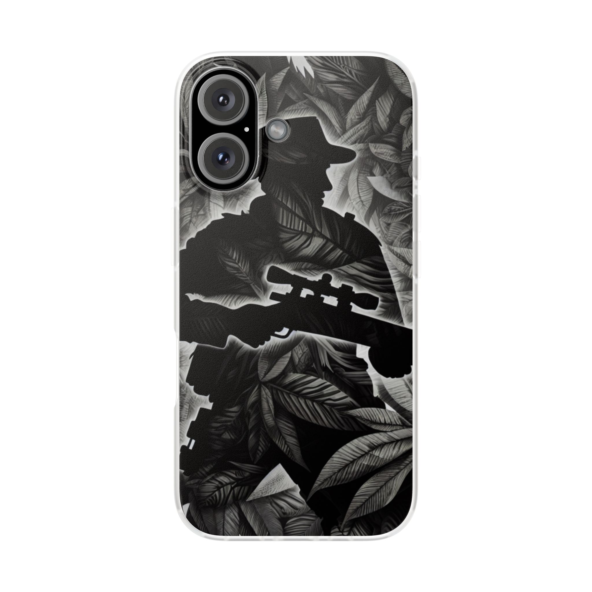 Hunting In Jungle Silhouette Resistant Flexi Phone Back Case