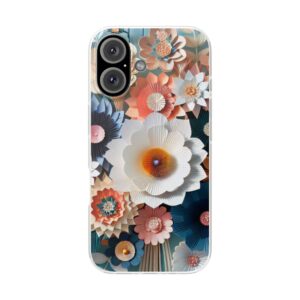 Flower Paper Art Sleek Resistant Flexi Phone Back Case