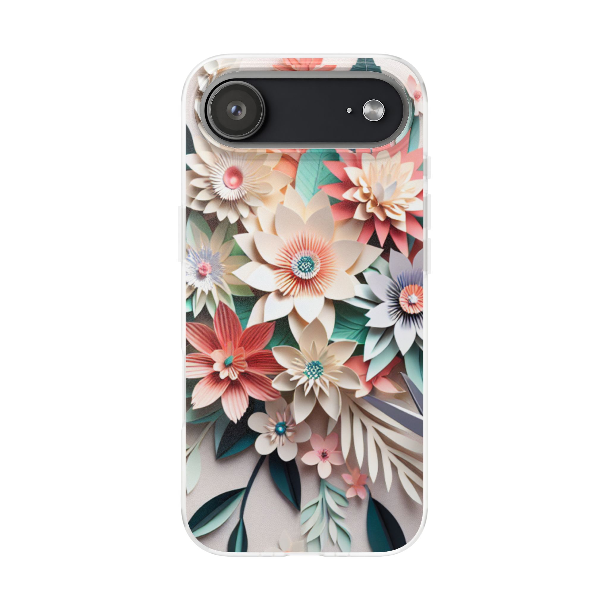 Floral Art Printed Trendy Popular Resistant Flexi Phone Back Case