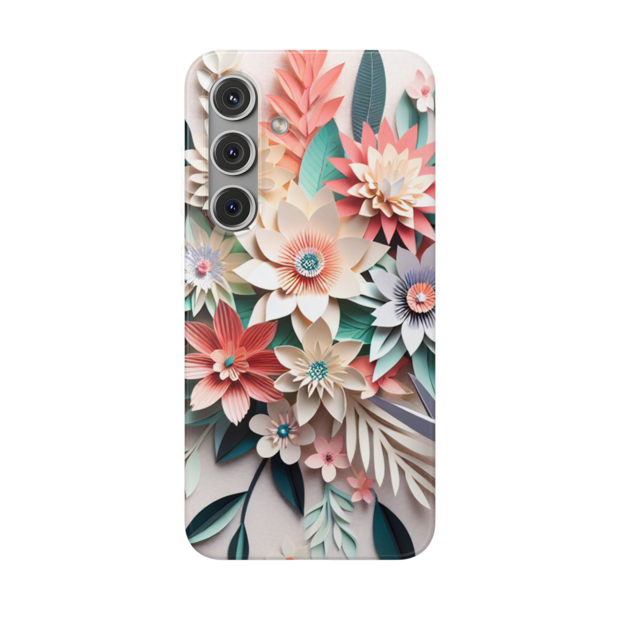 Floral Art Printed Trendy Popular Resistant Flexi Phone Back Case - Image 9