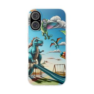 Dino Having Fun Popular Trendy Resistant Flexi Phone Back Case