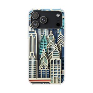 Modern City Paper Art Trendy Resistant Flexi Phone Back Case