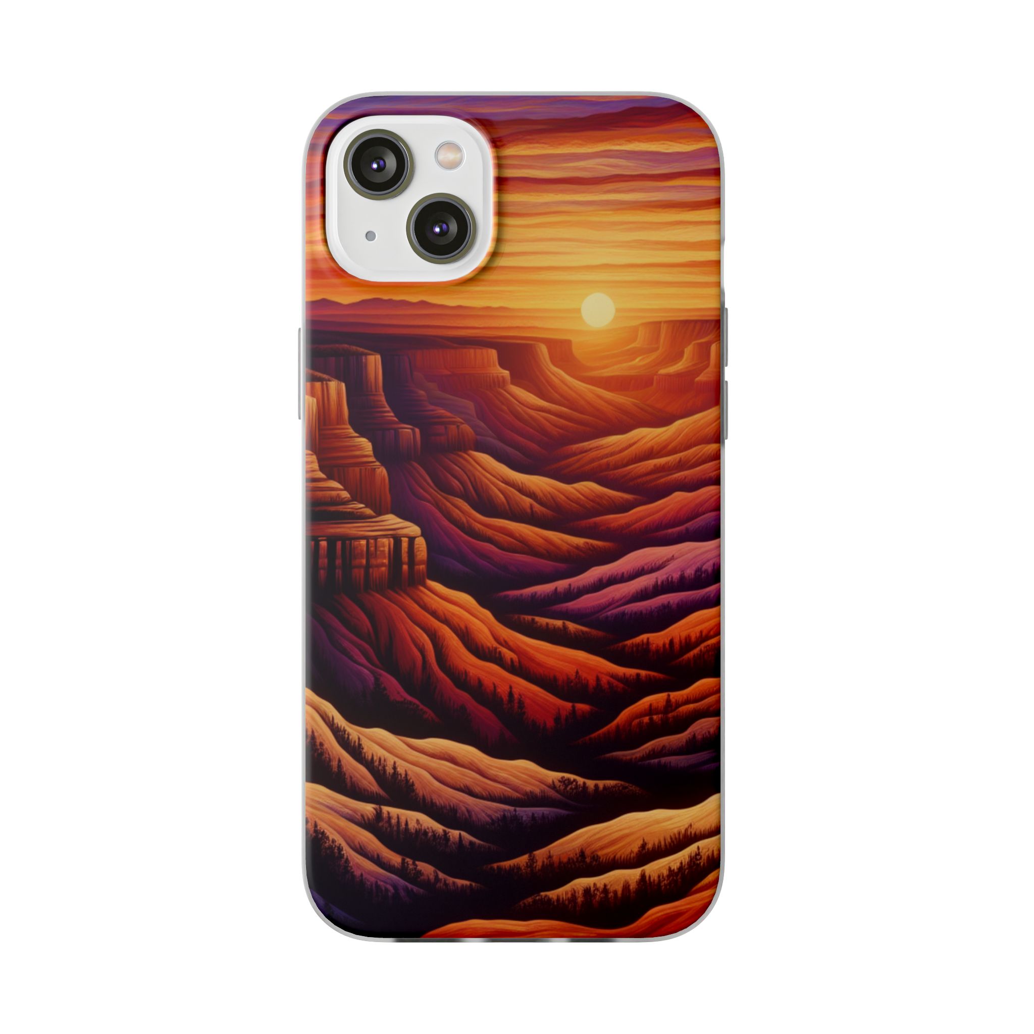 Sunset In Valley Trendy Resistant Flexi Phone Back Case - Image 6