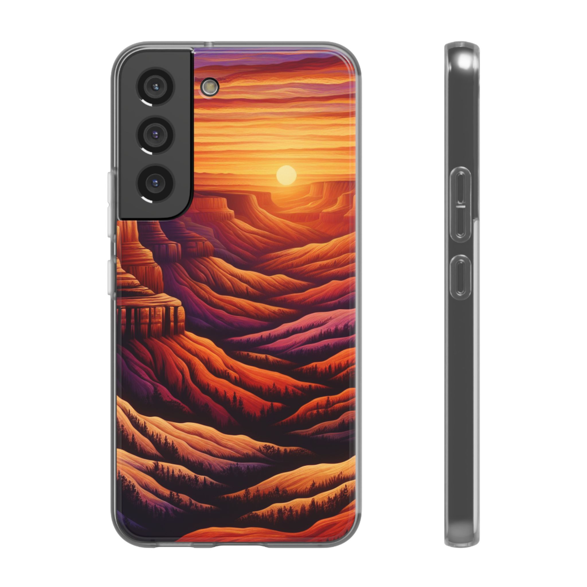 Sunset In Valley Trendy Resistant Flexi Phone Back Case - Image 5
