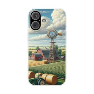House In Farmland Trendy Resistant Flexi Phone Back Case