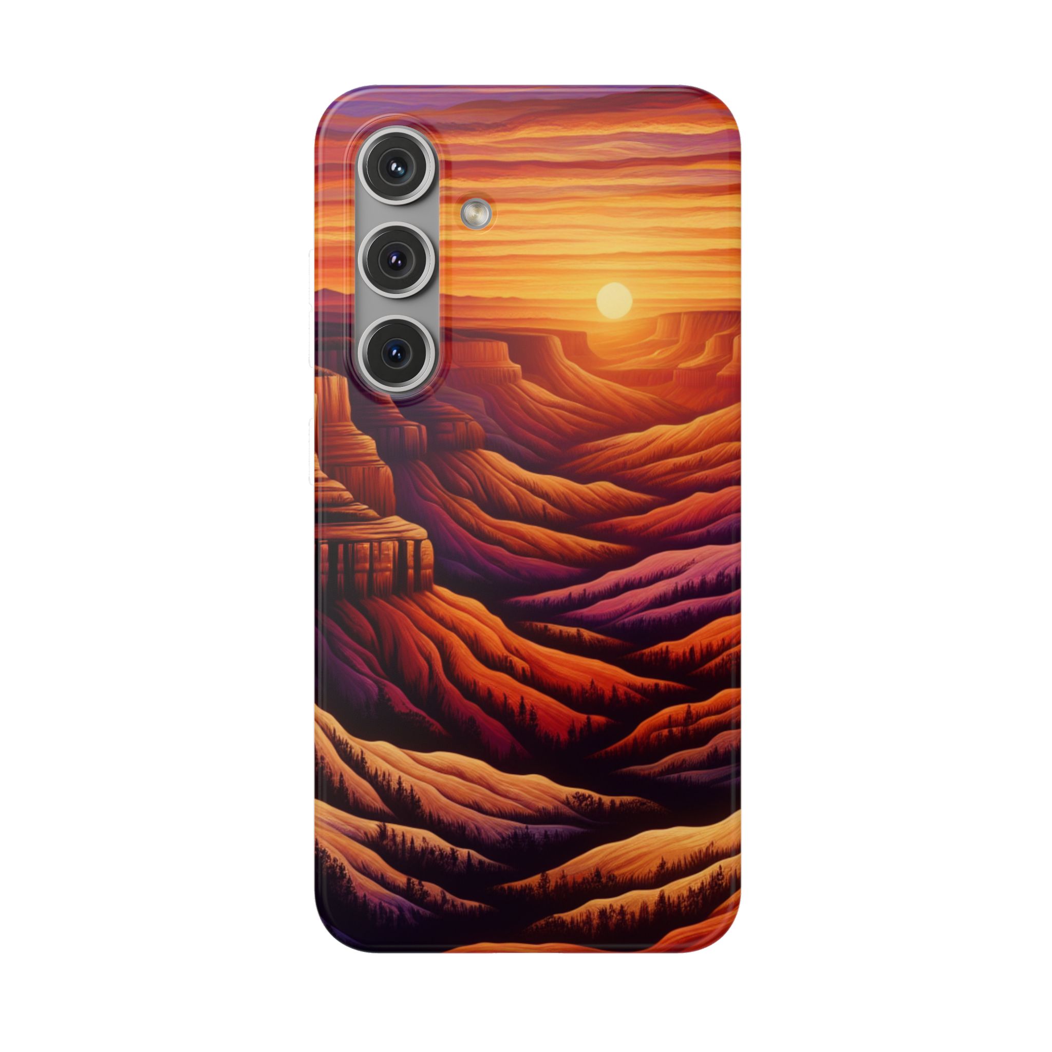 Sunset In Valley Trendy Resistant Flexi Phone Back Case - Image 7