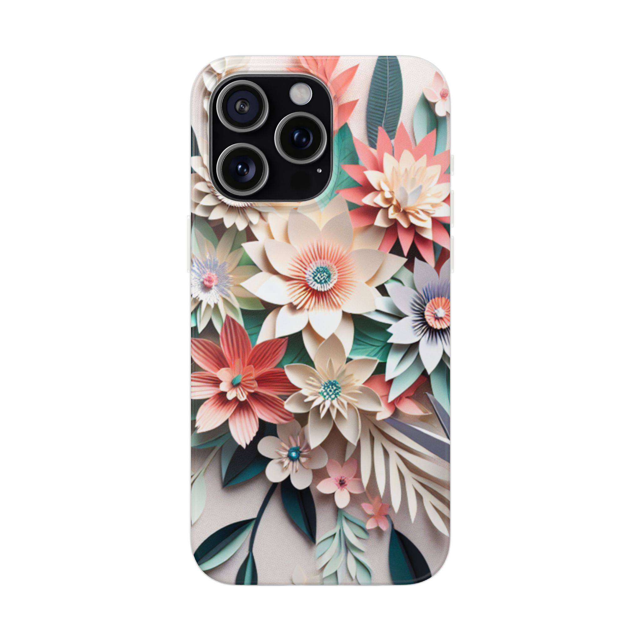 Floral Art Printed Trendy Popular Resistant Flexi Phone Back Case - Image 6