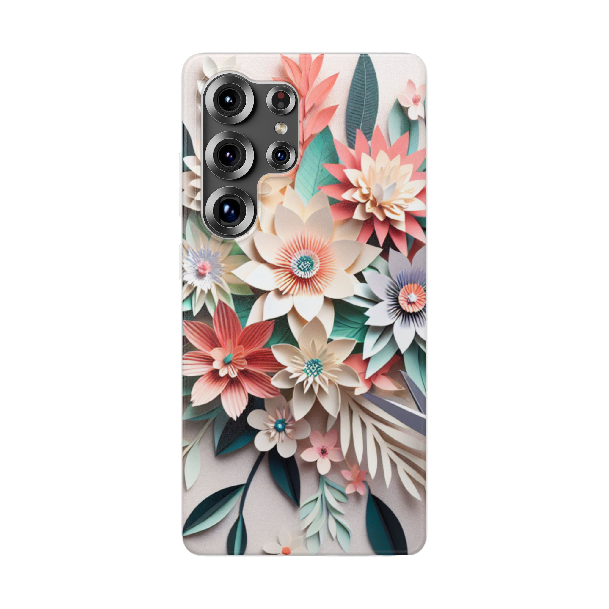 Floral Art Printed Trendy Popular Resistant Flexi Phone Back Case - Image 3