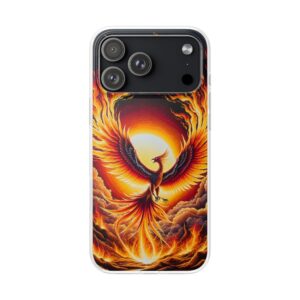 The Burning Phoenix Trendy Resistant Flexi Phone Back Case