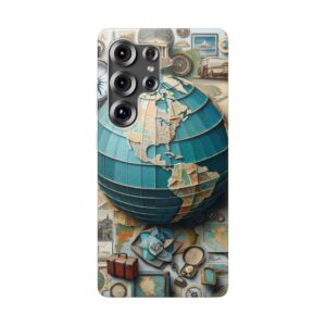 World Globe Popular Trendy Resistant Flexi Phone Back Case