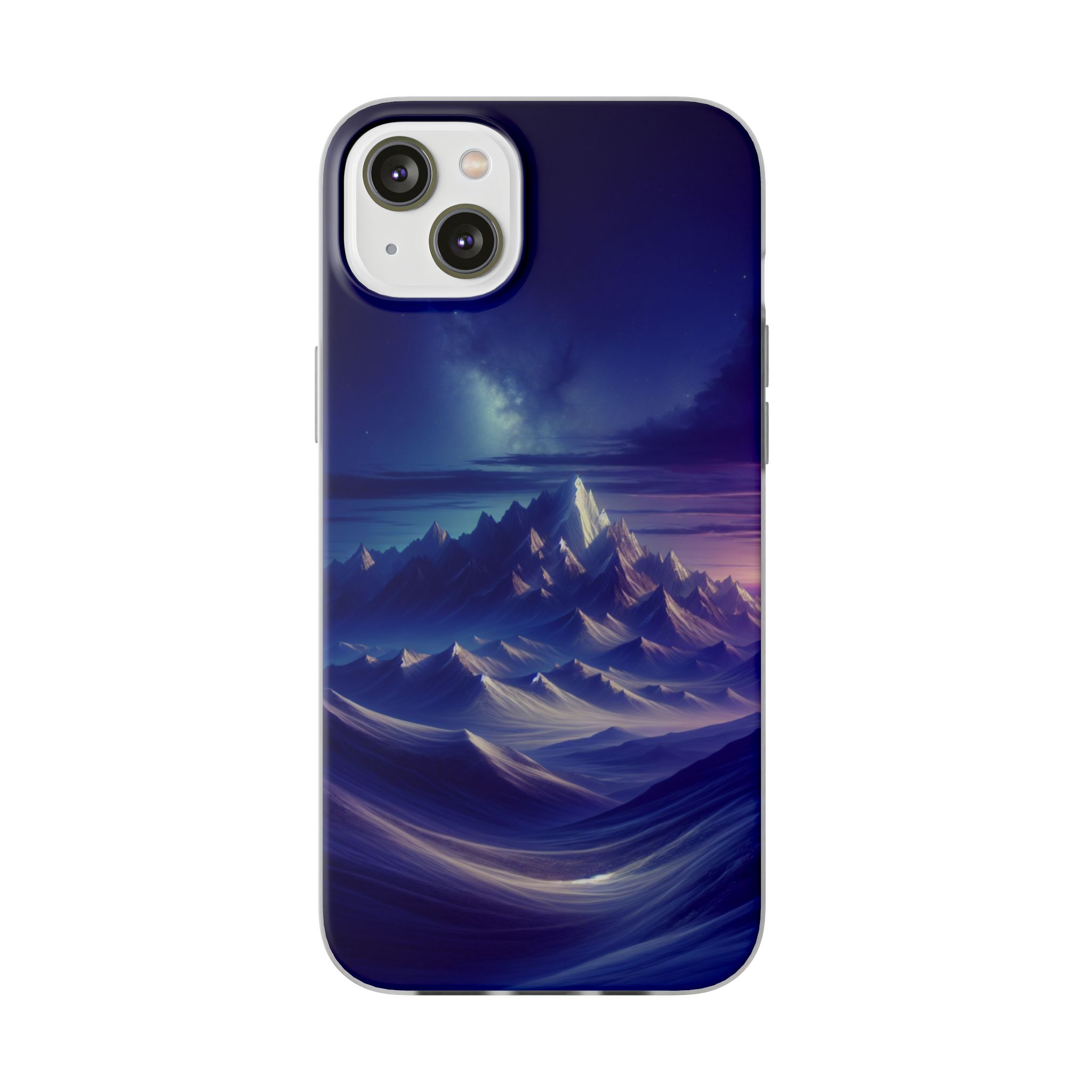 Mountains In Dark Popular Resistant Flexi Phone Back Case - Image 6