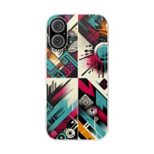 Optical Colorful Illusion Sleek Resistant Flexi Phone Back Case