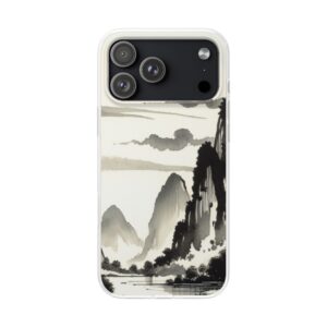 Black & White Mountains Trendy Resistant Flexi Phone Back Case