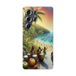 African Music Culture Trendy Resistant Flexi Phone Back Case
