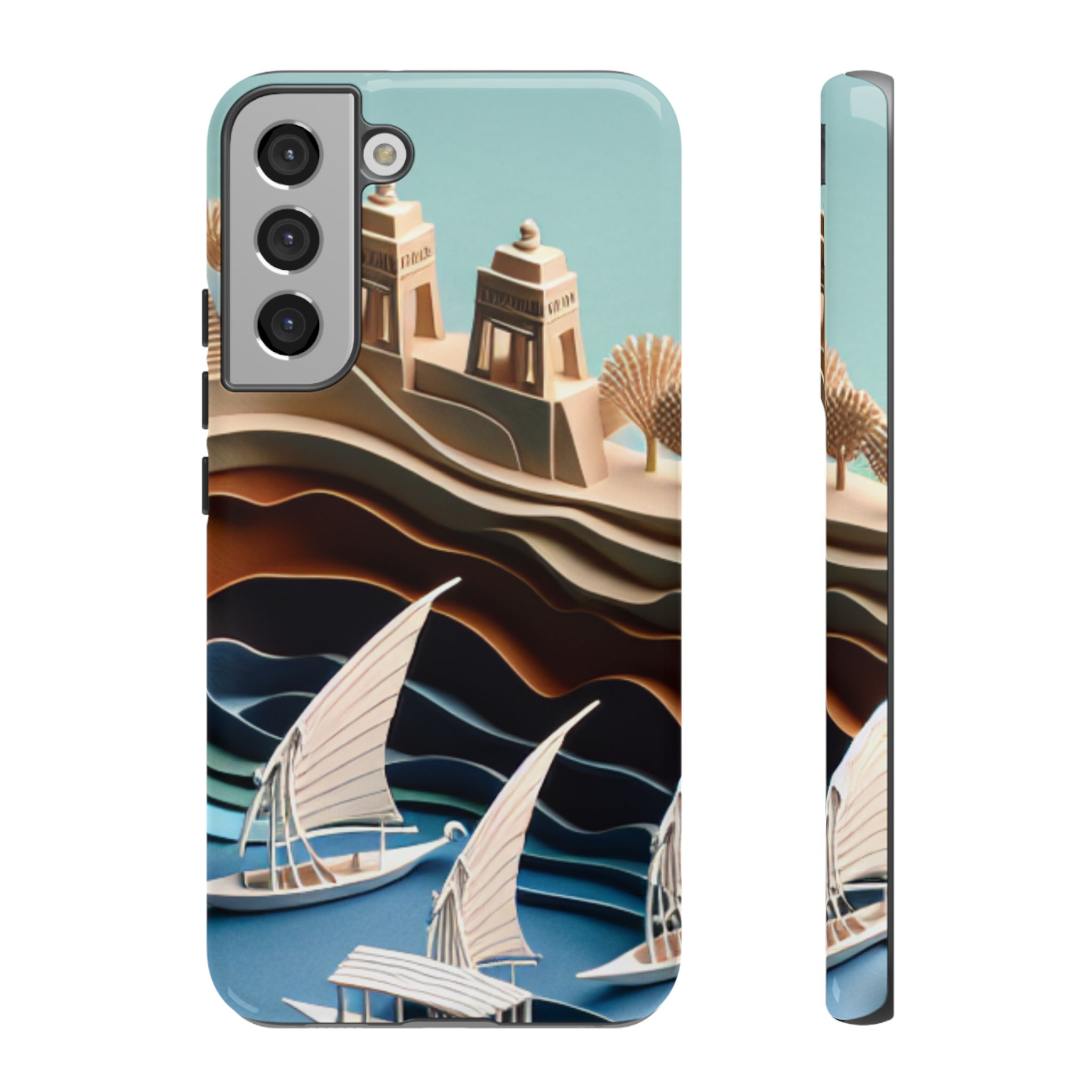 Castle Shore Paper Art Mobile Phone Cases for iPhone, Samsung & Google Pixel - Image 8