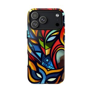 Mask Art Print Trendy Tough Case for iPhone, Samsung & Google Pixel