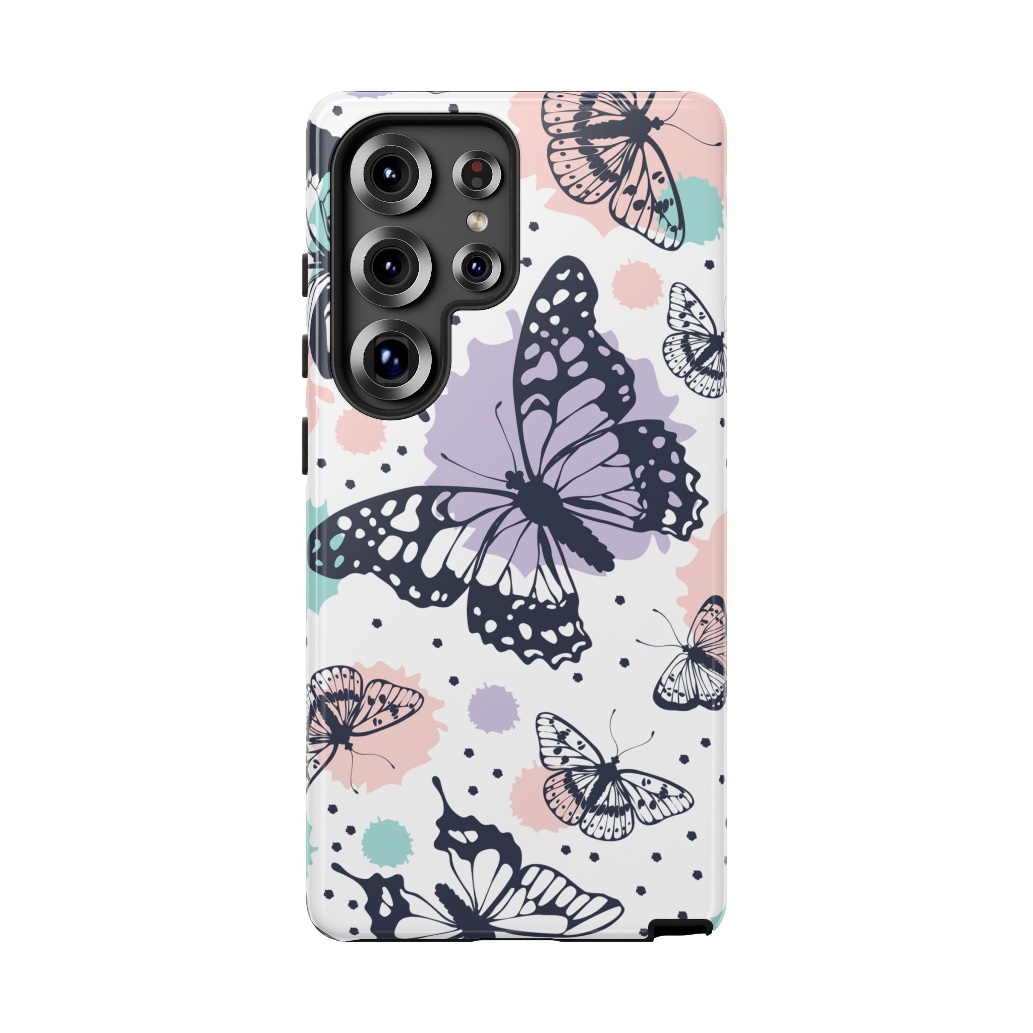 Butterfly White Printed Tough Mobile Phone Case for iPhone, Samsung & Google Pixel - Image 12