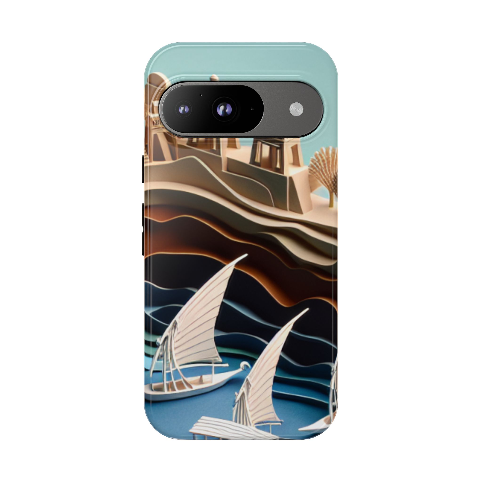 Castle Shore Paper Art Mobile Phone Cases for iPhone, Samsung & Google Pixel - Image 5
