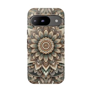 Floral Mandala Print Hard Mobile Phone Case for iPhone, Samsung & Google Pixel