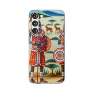 African Historical Art Trendy iPhone Samsung Pixel Resistant Flexi Phone Back Case