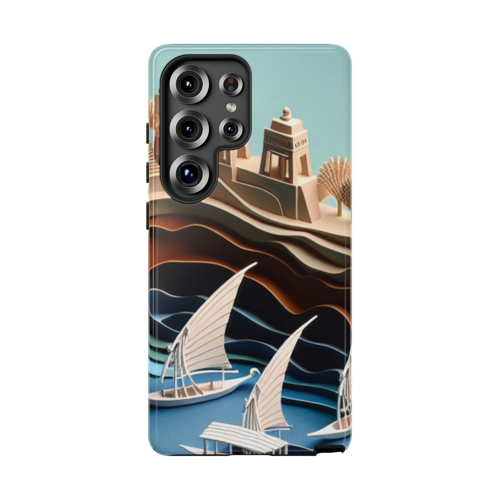 Castle Shore Paper Art Mobile Phone Cases for iPhone, Samsung & Google Pixel - Image 3