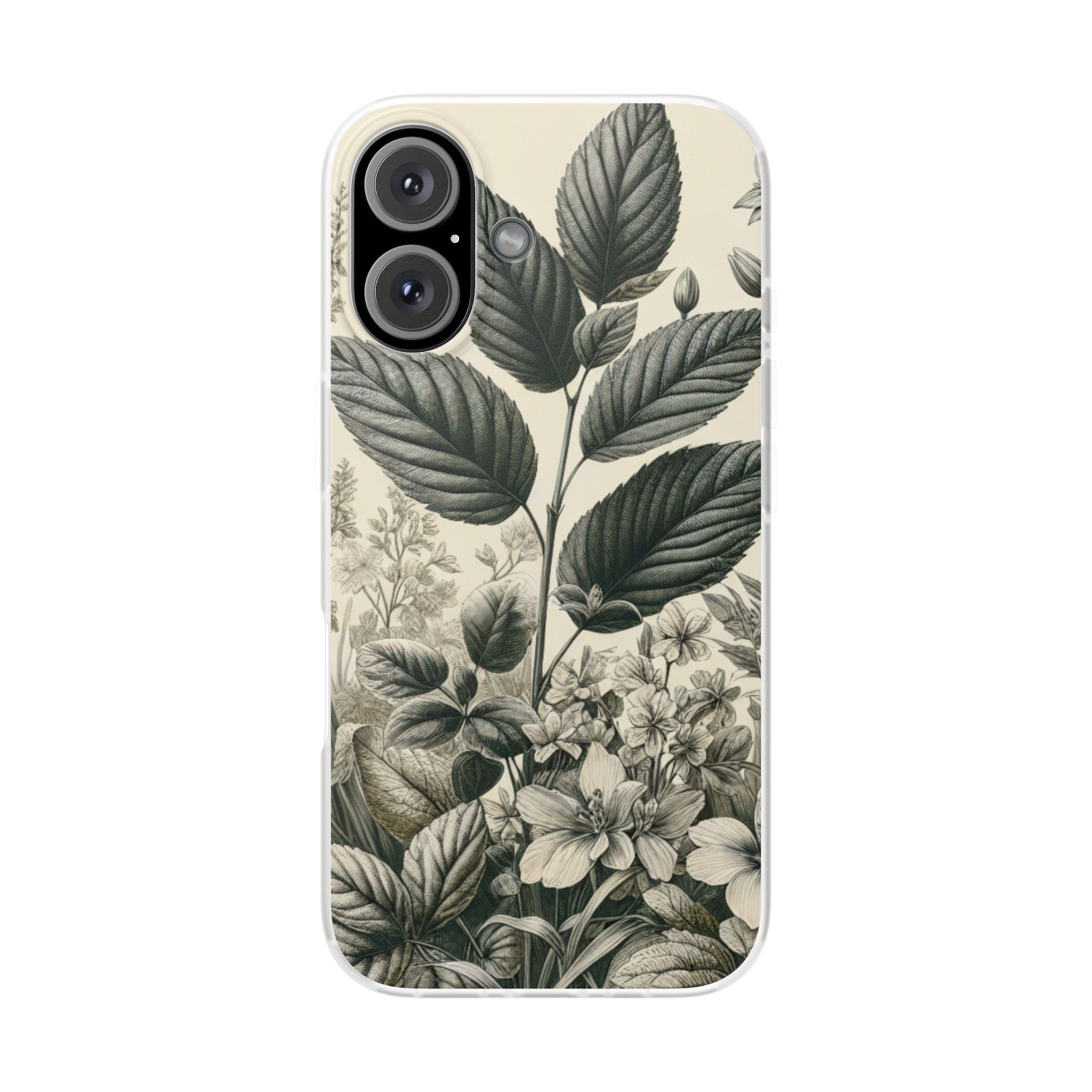 Hand Sketch Botany Popular Trendy Resistant Flexi Phone Back Case