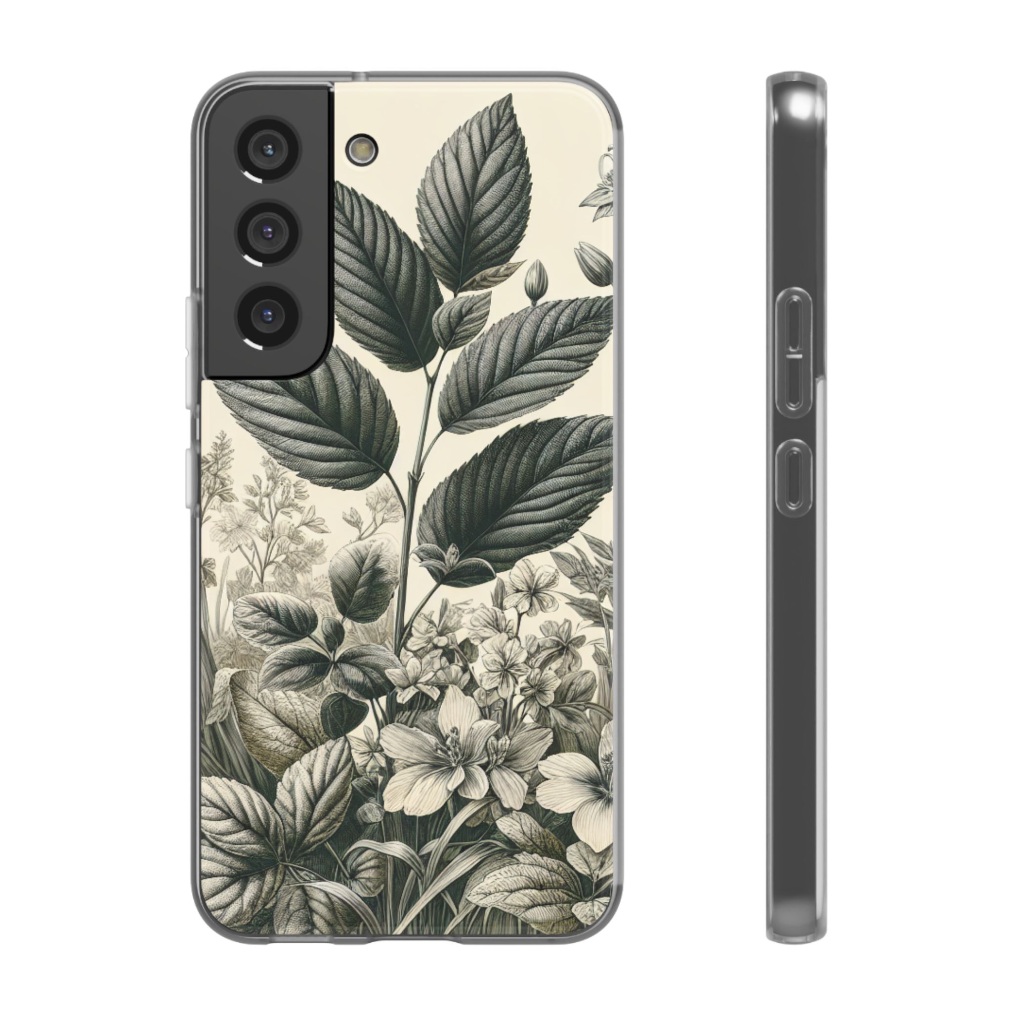 Hand Sketch Botany Popular Trendy Resistant Flexi Phone Back Case - Image 7