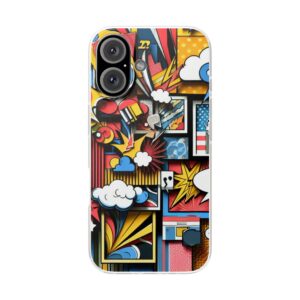 Abstract Comic Fun Popular Trendy Resistant Flexi Phone Back Case