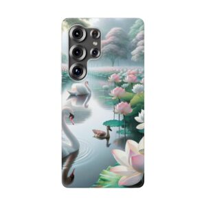 Ducks & Lotus Trendy iPhone Samsung Flexi Phone Back Case