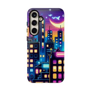 Neon Cityscapes Trendy Tough Phone Case for iPhone, Samsung & Google Pixel