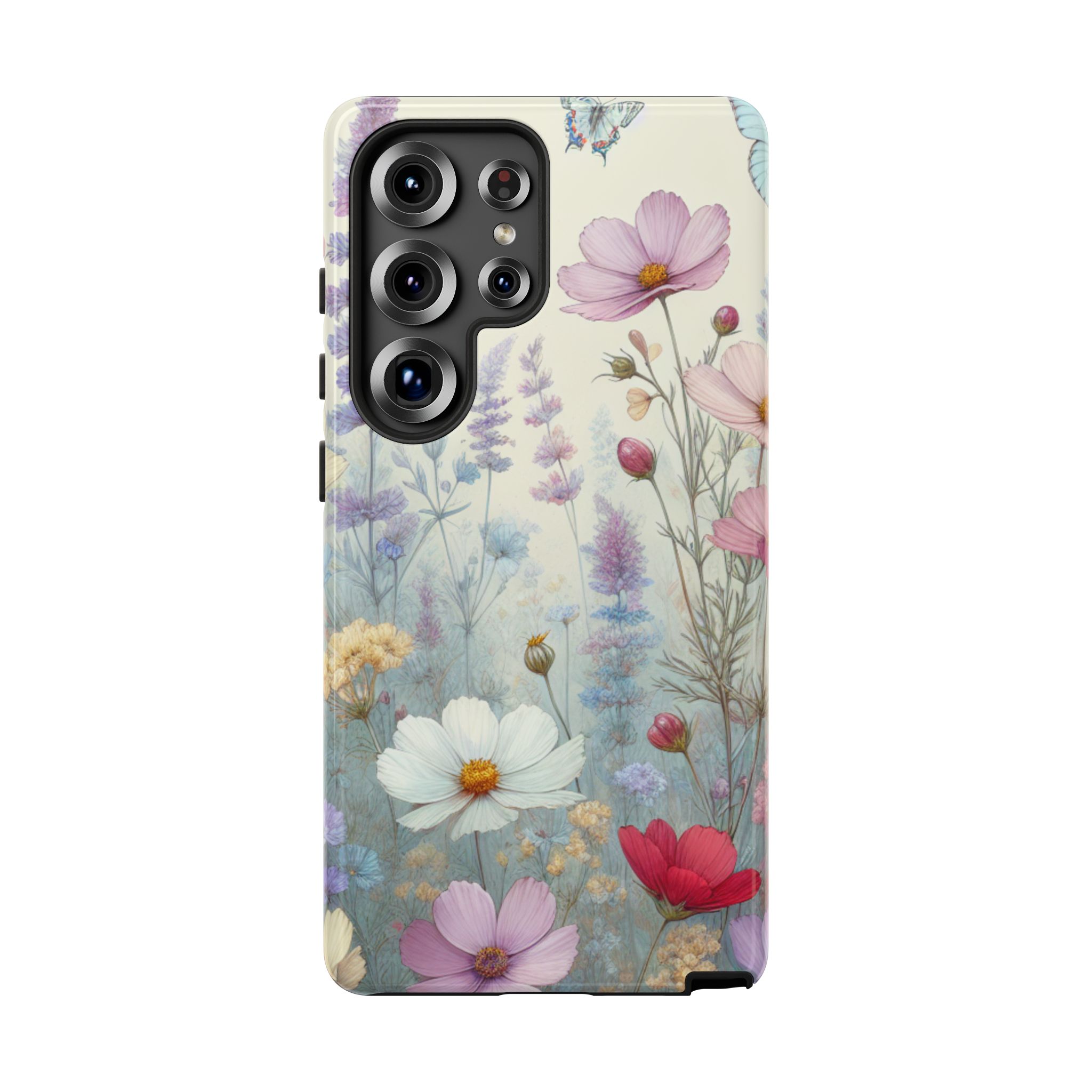 Blossoming Flowers Tough Hard Phone Case for iPhone, Samsung & Google Pixel