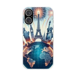 Around The World Popular Trendy Resistant Flexi Phone Back Case