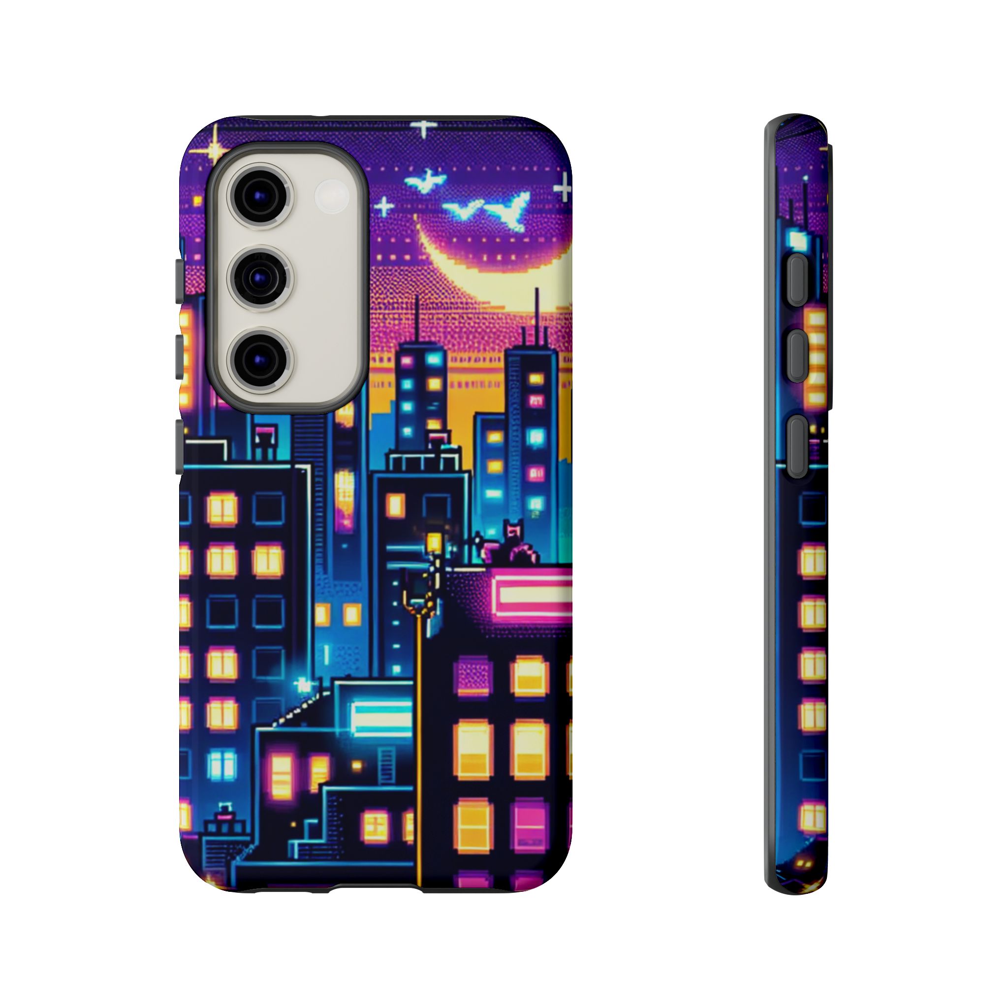 Neon Cityscapes Trendy Tough Phone Case for iPhone, Samsung & Google Pixel - Image 10